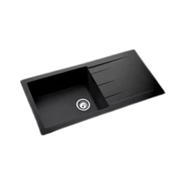 Kaff Quartz Sink Casso Series KSG 40 SDB BLK ( 39 x 20 inches )  -  Black