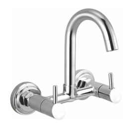 Cavier Wall Mounted Regular Kitchen Sink Mixer Lucie LC-36-147 with Swinging Spout in Chrome Finish