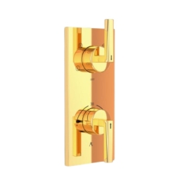 Artize 4 Way Thermostatic Diverter Linea LIN-GBP-71685N - Gold Bright PVD Finish