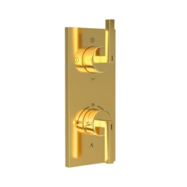 Artize 3 Way Thermostatic Diverter Linea LIN-GLD-71683N - Full Gold Finish