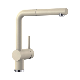 Hafele Table Mounted Pull-Out Kitchen Sink Mixer Blanco LINUS-S with Extractable Hand Shower Spout in Jasmine Finish