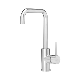 Reginox Table Mounted Regular Kitchen Sink Mixer LOGAN with Extractable Hand Shower Spout in Stainless Steel Finish