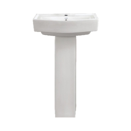 Parryware Full Pedestal Rectangle Shaped White Basin Area Luco LUCO C898F