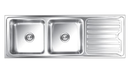 Nirali Stainless Steel Sink Silent Square Range LUXOR BIG ( 61 x 21.5 inches )