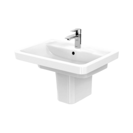 Toto Half Pedestal Rectangle Shaped White Basin Area Wall Hung Washbasin LW136YWF#WH
