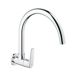 Grohe Wall Mounted Regular Kitchen Sink Tap Bauflow M31225000 with Swinging Spout in Chrome Finish