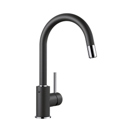 Hafele Table Mounted Pull-Down Kitchen Sink Mixer Blanco MIDA-S with Extractable Hand Shower Spout