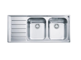 Franke Stainless Steel Sink Neptune Series NET 621 LHD ( 45.5 x 20 inches ) - Micro Decor