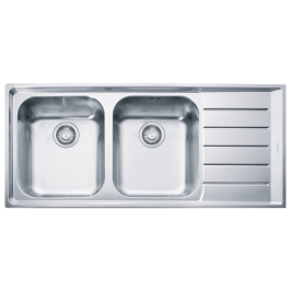 Franke Stainless Steel Sink Neptune Series NET 621 RHD ( 45.5 x 20 inches ) - Micro Decor