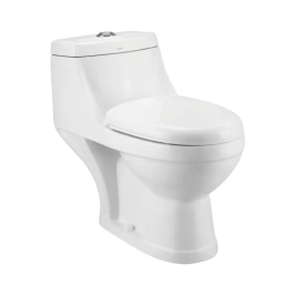 Hindware Floor Mounted White 1 Piece WC Olivia OLIVIA 92042 with S-Trap