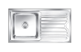 Nirali Stainless Steel Sink Silent Square Range OLYMPIA SMALL ( 37.5 x 20 inches )