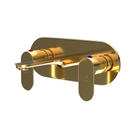 Jaquar Wall Mounted Basin Mixer Opal Prime OPP-GLD-15433PM - Full Gold