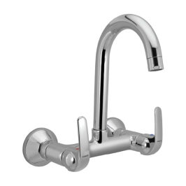 Essco Wall Mounted Regular Kitchen Sink Mixer Orbit ORB-105309 with Swinging Spout in Chrome Finish