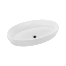 Parryware Table Top Oval Shaped White Basin Area Ovalo C0457 OVALO C0457 SEMI-INSERT
