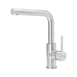 Reginox Table Mounted Regular Kitchen Sink Mixer PALM with Extractable Hand Shower Spout in Stainless Steel Finish