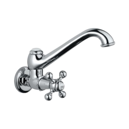 Jaquar Wall Mounted Regular Kitchen Sink Tap Queen's QQT-7347 with Swinging Spout in Chrome Finish