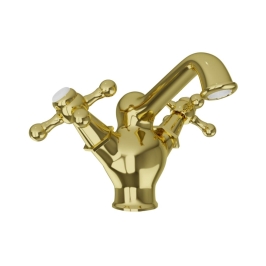 Jaquar Table Mounted Regular Basin Mixer Queens QQT-GLD-7167B - Full Gold