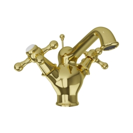 Jaquar Table Mounted Regular Basin Mixer Queens QQT-GLD-7169B - Full Gold