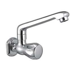 Cavier Wall Mounted Regular Kitchen Sink Tap Quantico QT-19-135 with Swinging Spout in Chrome Finish