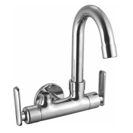 Cavier Wall Mounted Regular Kitchen Sink Tap Ruby RB-34-136 with Swinging Spout in Chrome Finish