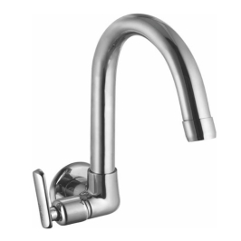 Cavier Wall Mounted Regular Kitchen Sink Tap Ruby RB-34-138 with Swinging Spout in Chrome Finish