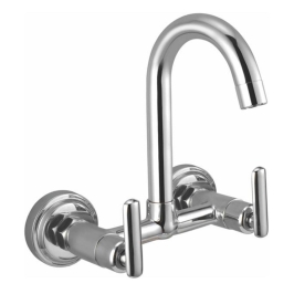 Cavier Wall Mounted Regular Kitchen Sink Mixer Ruby RB-34-147 with Swinging Spout in Chrome Finish