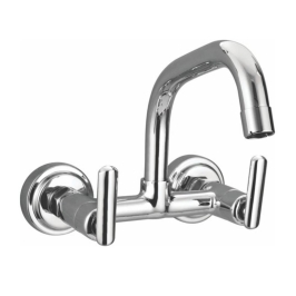 Cavier Wall Mounted Regular Kitchen Sink Mixer Ruby RB-34-151 with Swinging Spout in Chrome Finish
