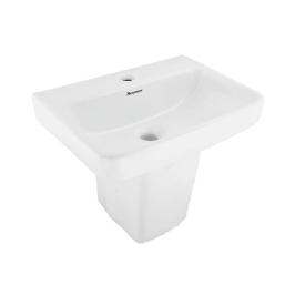 Parryware Half Pedestal Rectangle Shaped White Basin Area Resolute RESOLUTE C8982