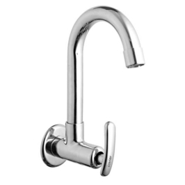 Cavier Wall Mounted Regular Kitchen Sink Tap Rainy RN-50-135 with Swinging Spout in Chrome Finish