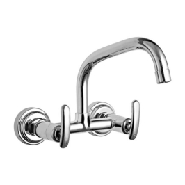 Cavier Wall Mounted Regular Kitchen Sink Mixer Rainy RN-50-151 with Swinging Spout in Chrome Finish
