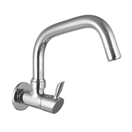 Cavier Wall Mounted Regular Kitchen Sink Tap Rienza RZ-15-139 with Swinging Spout in Chrome Finish