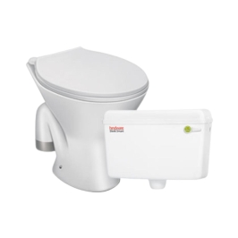 Hindware Floor Mounted White Closet WC Slick Combo SLICK COMBO 519009 with S-Trap