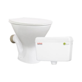 Hindware Floor Mounted White Closet WC Slick Combo SLICK COMBO 519010 with P-Trap