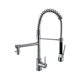 Simoll Table Mounted Semi-Professional Kitchen Sink Mixer Revolution SM-2202 with Flexible Arm Hand Shower Spout in Chrome Finish