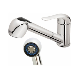 Simoll Table Mounted Pull-Down Kitchen Sink Mixer Toyata SM-2293 with Extractable Hand Shower Spout in Chrome Finish