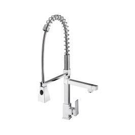 Simoll Table Mounted Semi-Professional Kitchen Sink Mixer Cuba SM-2400 with Extractable Hand Shower Spout in Chrome Finish