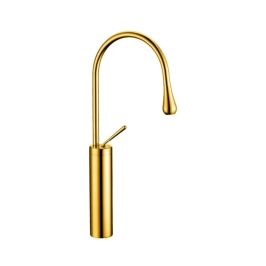 Simoll Table Mounted Pull-Down Kitchen Sink Mixer Cruze SM-4015 with Swinging Spout in Gold Finish