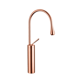 Simoll Table Mounted Pull-Down Kitchen Sink Mixer Cruze SM-4015 with Swinging Spout in Rose Gold Finish