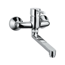 Jaquar Wall Mounted Regular Kitchen Sink Mixer Solo SOL-6163 with Swinging Spout in Chrome Finish
