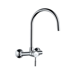 Jaquar Wall Mounted Regular Kitchen Sink Mixer Solo SOL-6165 with Swinging Spout in Chrome Finish