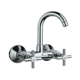 Jaquar Wall Mounted Regular Kitchen Sink Mixer Solo SOL-6309 with Swinging Spout in Chrome Finish