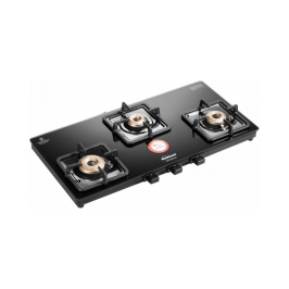 Sunflame 3 Burner Cooktop Solitaire Series SOLITAIRE 3B BK