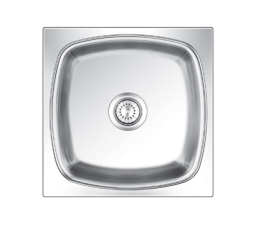 Nirali Stainless Steel Sink Popular Range SQUARE PLAIN DELUXE BIG ( 19 x 19 inches )