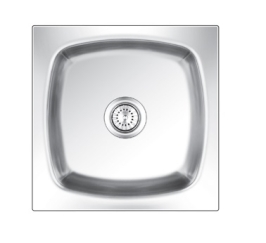 Nirali Stainless Steel Sink Popular Range SQUARE PLAIN SMALL ( 17 x 17 inches )