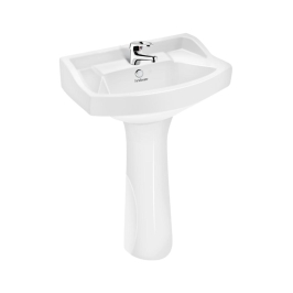 Hindware Full Pedestal Speciality Shaped White Basin Area STANDARD 10001