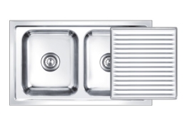 Nirali Stainless Steel Sink D'Signo Range SUPER SLIDER BIG 9.5 ( 33.5 x 20 inches )