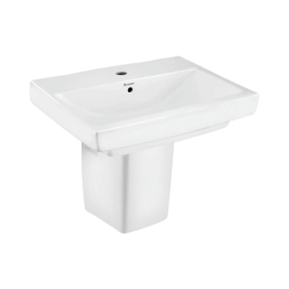 Parryware Half Pedestal Rectangle Shaped White Basin Area Sutra SUTRA C041X