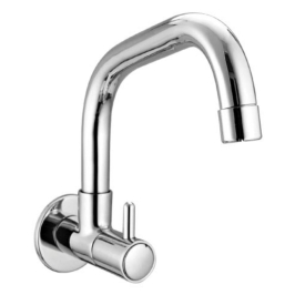 Cavier Wall Mounted Regular Kitchen Sink Tap Selway SW-48-139 with Swinging Spout in Chrome Finish