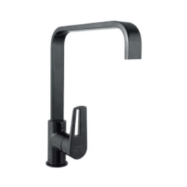 Parryware Table Mounted Regular Kitchen Sink Mixer Nightlife T4950A5 with Swinging Spout in Shiny Black Finish