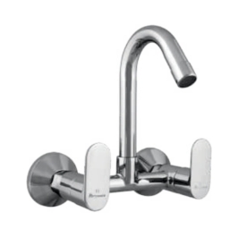 Parryware Wall Mounted Regular Kitchen Sink Mixer Ovalo T5537A1 with Swinging Spout in Chrome Finish
